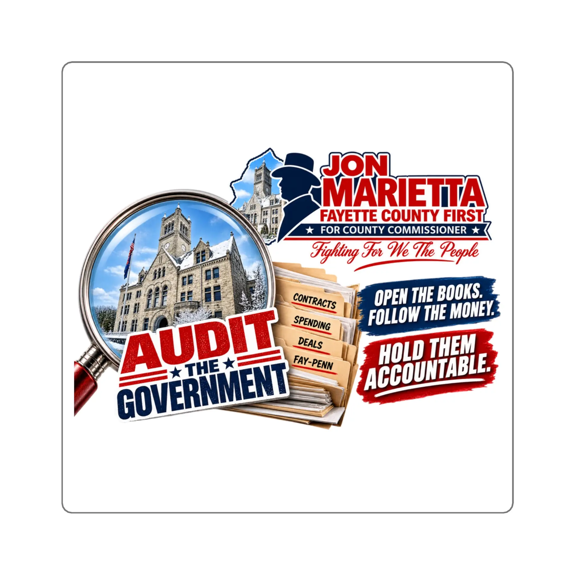 Square Sticker — "Audit the Government" - Image 5