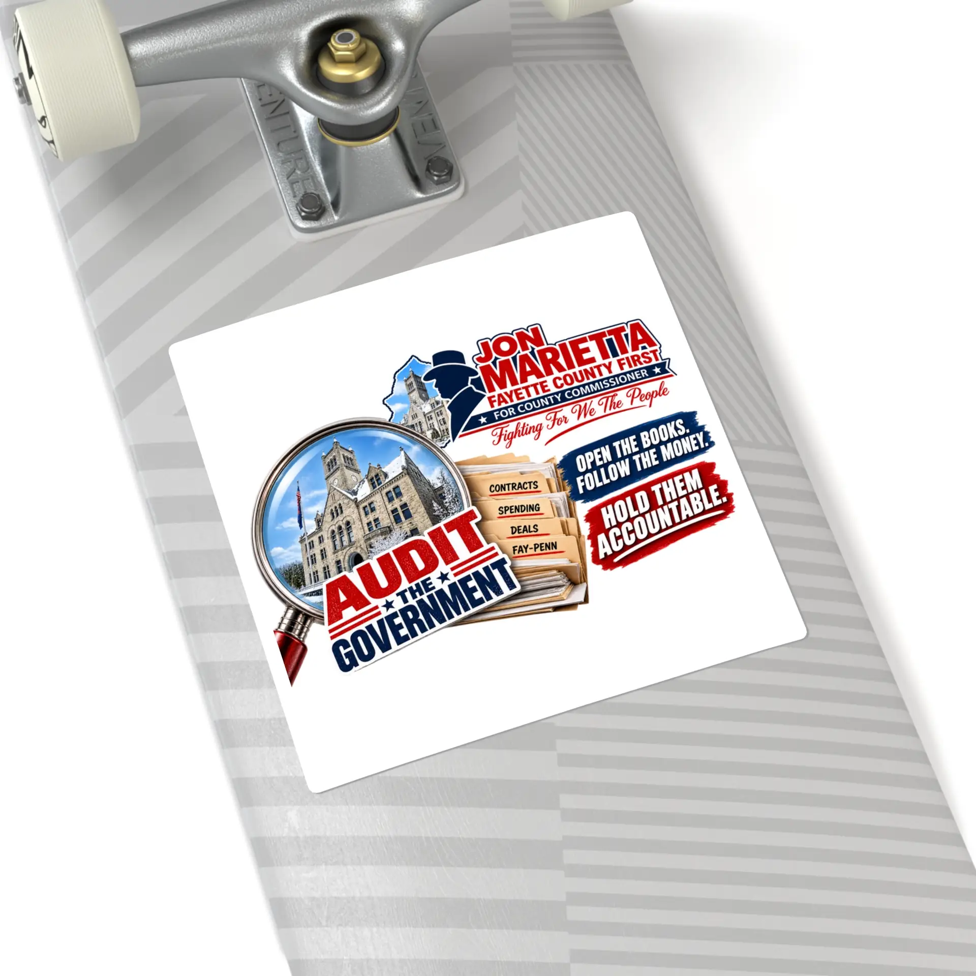 Square Sticker — "Audit the Government" - Image 8