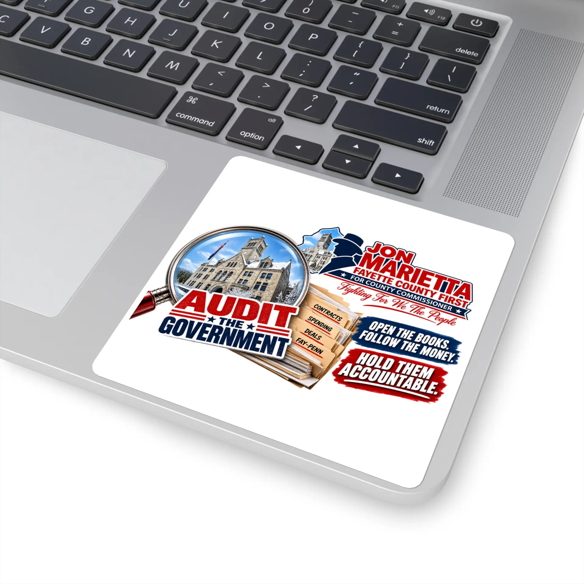 Square Sticker — "Audit the Government" - Image 6