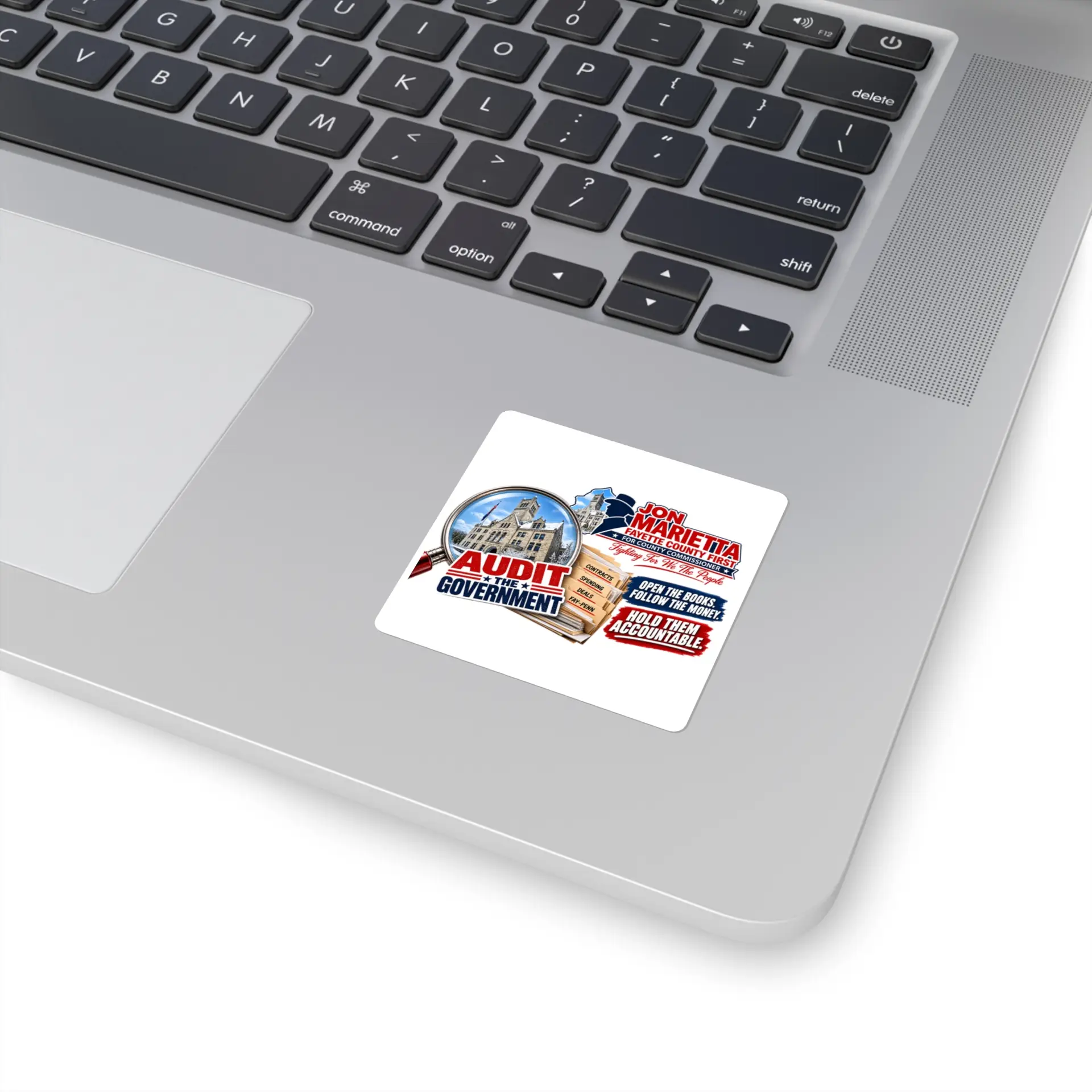 Square Sticker — "Audit the Government" - Image 4